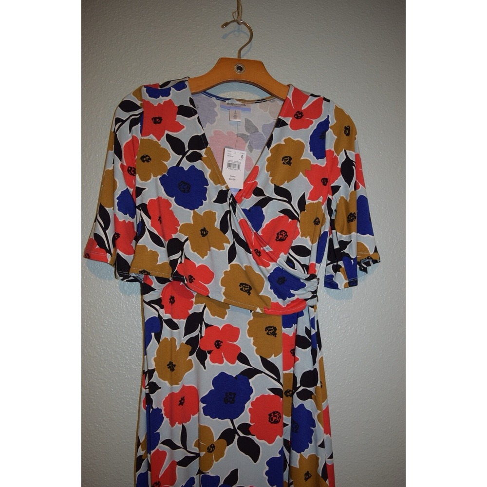 Motherhood Maternity Floral Dress NWT Women's Bell Sleeve Nursing‎ Wrap Small